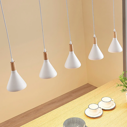 LED pakabinamas šviestuvas Arina baltos spalvos, 5 lemputės