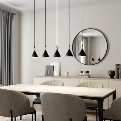 Arina LED pakabinamas šviestuvas juodos spalvos, 5 lemputės