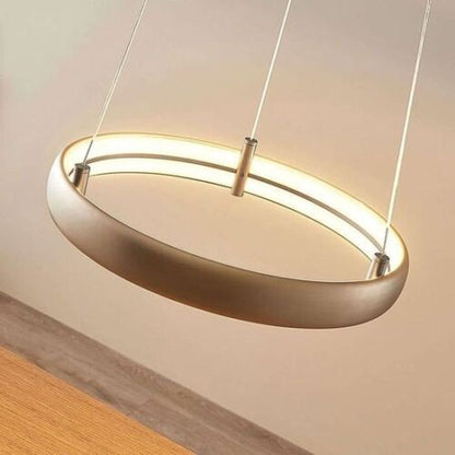 LED pakabinamas šviestuvas Risto nikelio, žiedo formos