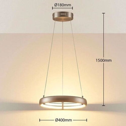 LED pakabinamas šviestuvas Risto nikelio, žiedo formos