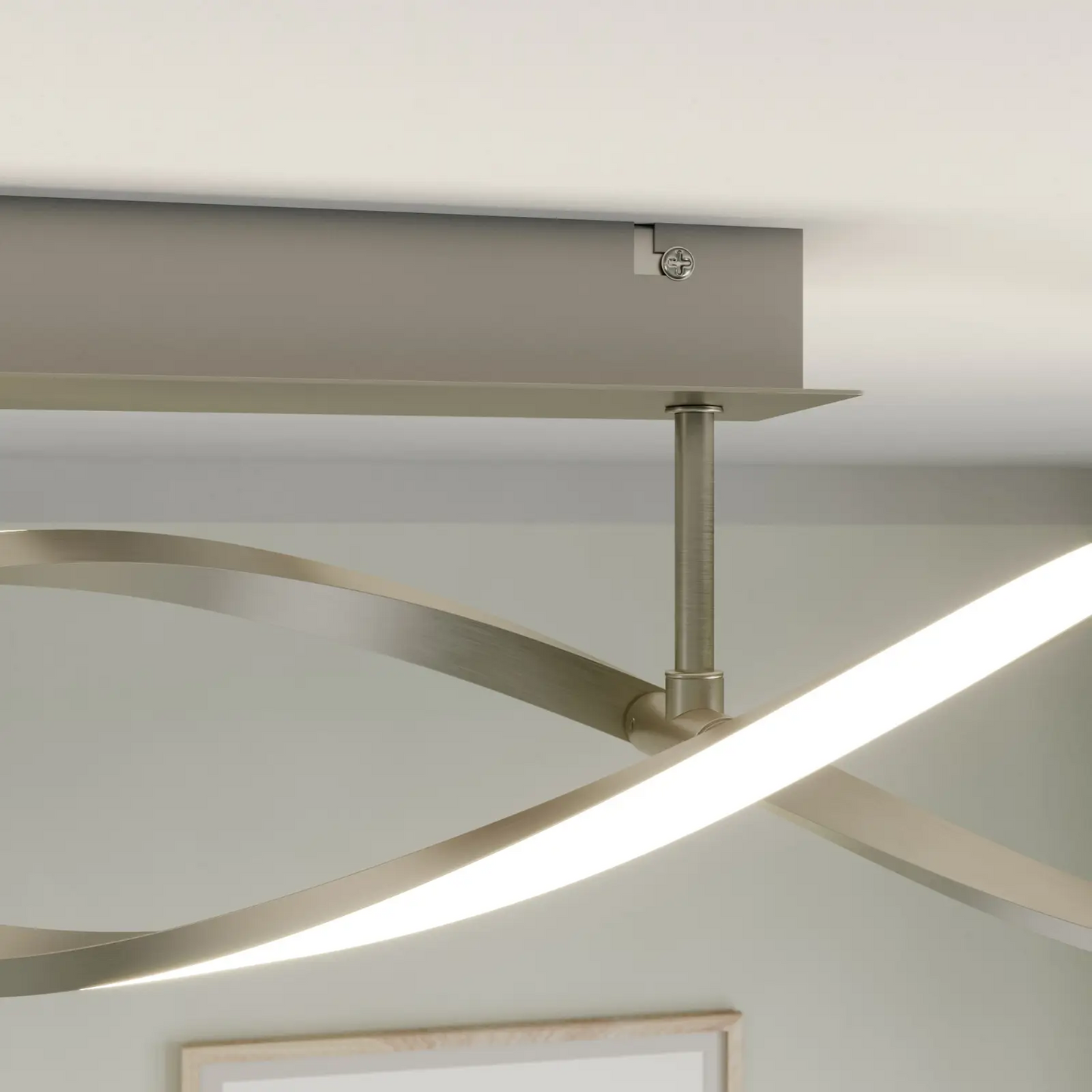 Spiralės formos Kati LED lubinis šviestuvas, reguliuojamas