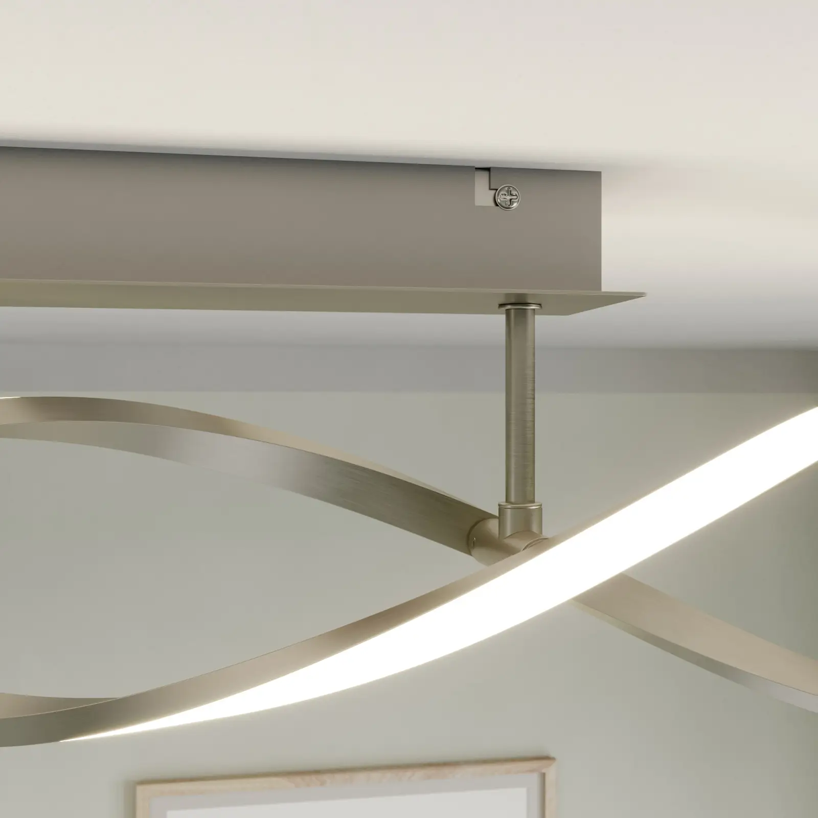 Spiralės formos Kati LED lubinis šviestuvas, reguliuojamas