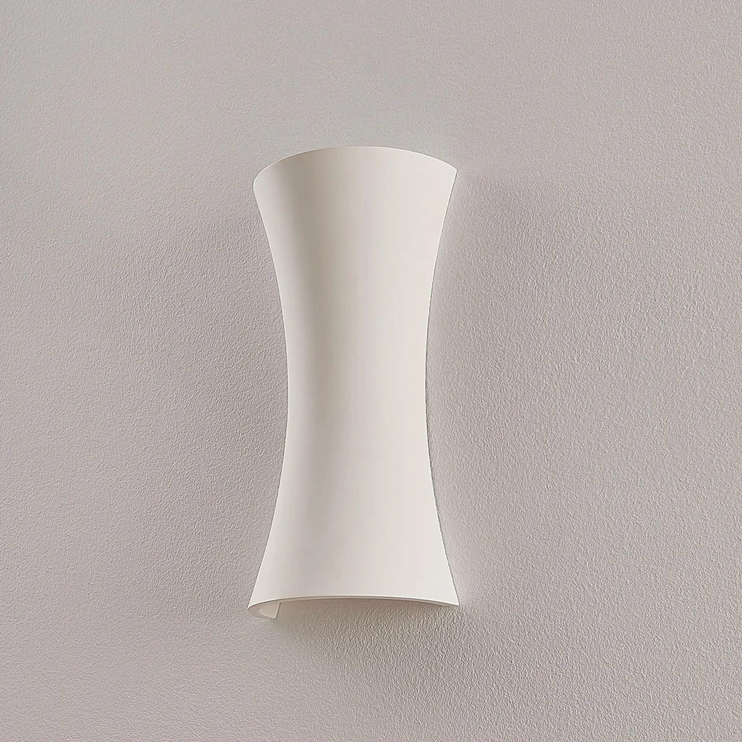 Gipsinis sieninis šviestuvas Edon baltas, įgaubtas, 30 cm