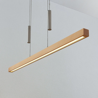LED linijinis pakabinamas šviestuvas Pia buko mediena