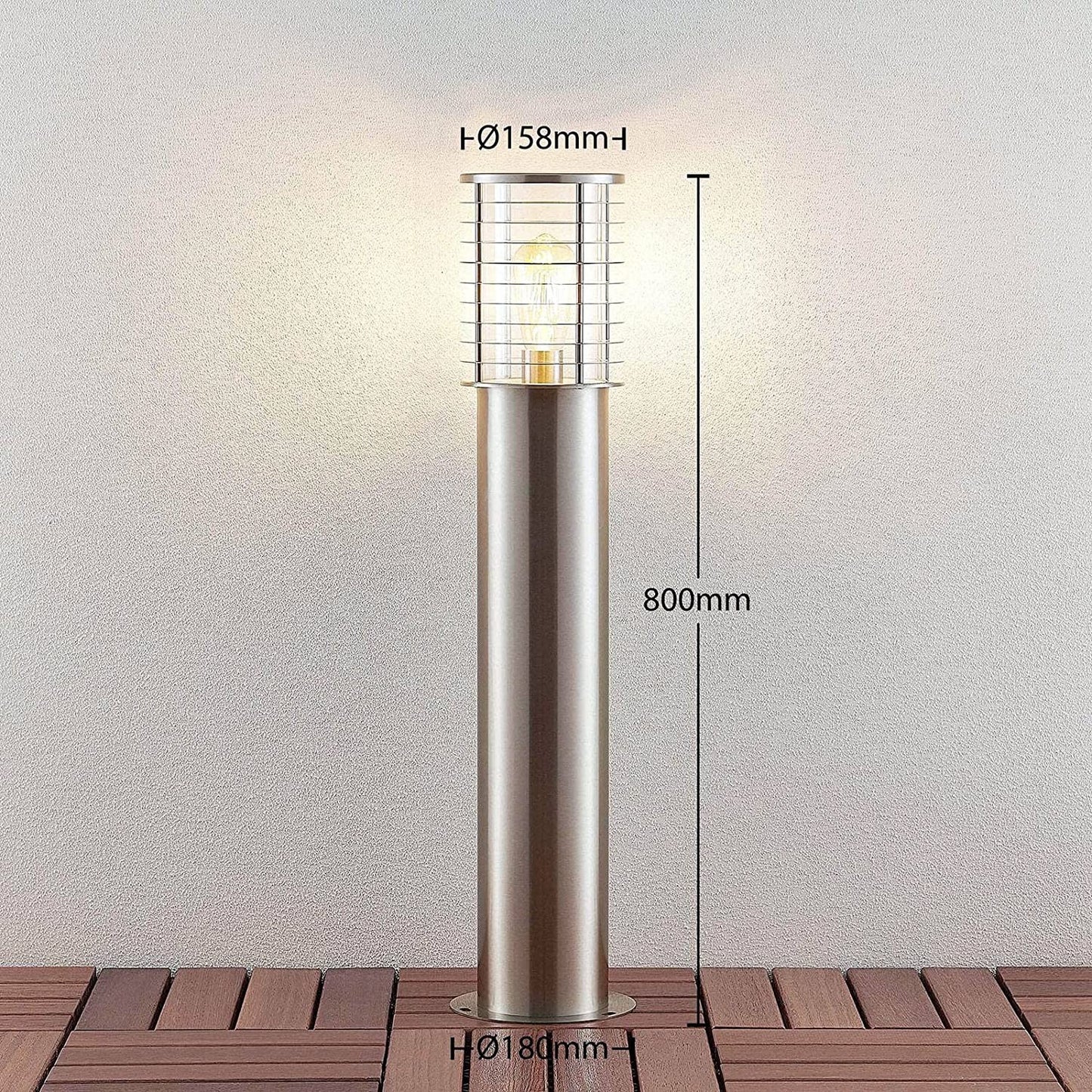 Finnegan nerūdijančio plieno stulpelis su tinkleliu