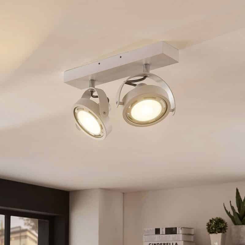 Munin LED prožektorius, reguliuojamas, baltas, 2 lempų