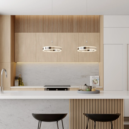 Lyani LED pakabinamas šviestuvas, 2 žiedai vienas šalia kito