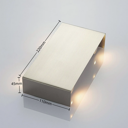 Manon LED sieninis šviestuvas, satininis nikelis, 22 cm