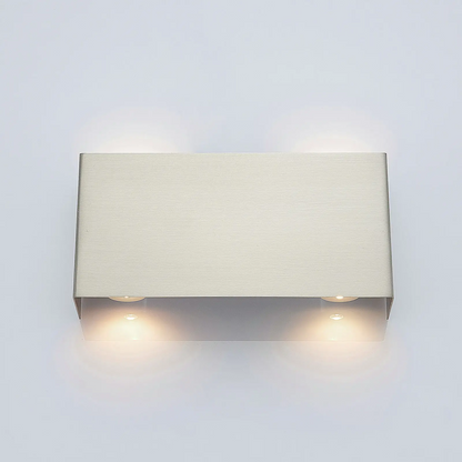 Manon LED sieninis šviestuvas, satininis nikelis, 22 cm