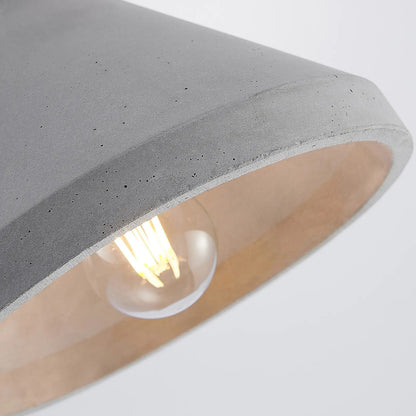 Betoninis pakabinamas šviestuvas Caisy su medžiu, apvalus