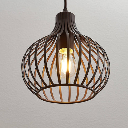 Lindby Frances pakabinamas šviestuvas, rudas, 1 lemputė, Ø 23 cm