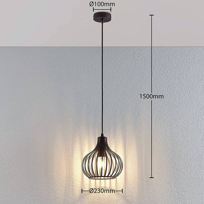 Lindby Frances pakabinamas šviestuvas, rudas, 1 lemputė, Ø 23 cm