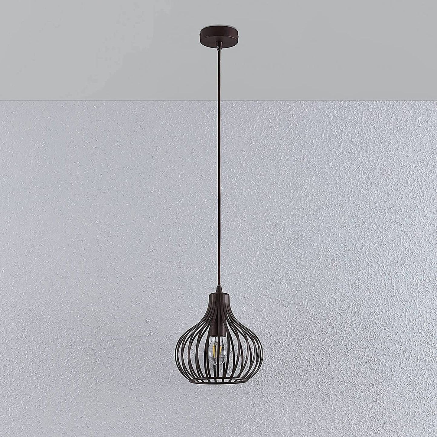 Lindby Frances pakabinamas šviestuvas, rudas, 1 lemputė, Ø 23 cm