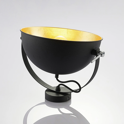 Lubinis šviestuvas Muriel, juodas/auksinis