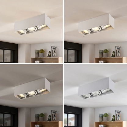 Rosalie LED apatinis apšvietimas, reguliuojamas, kvadratinis, 3 lempučių. Baltas