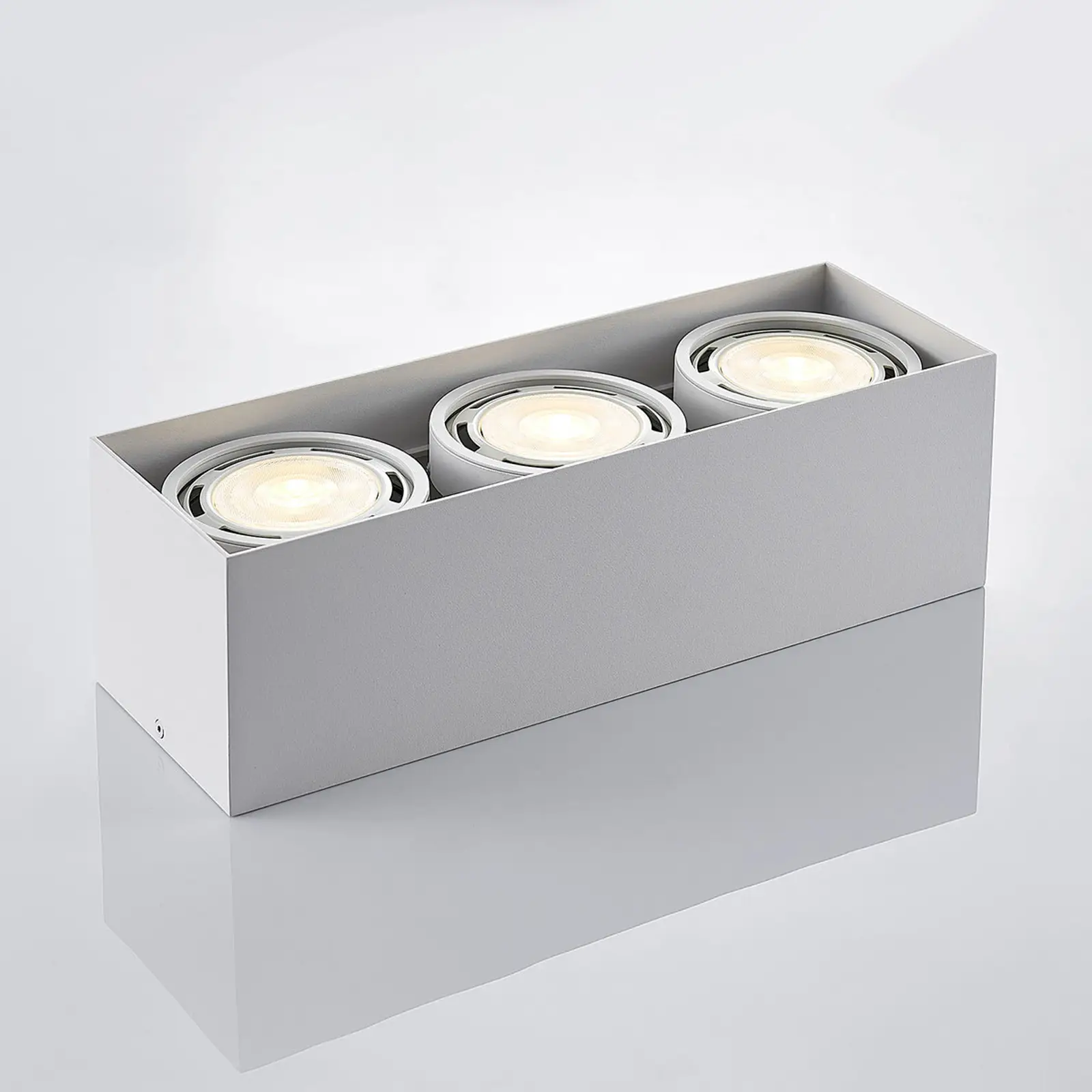 Rosalie LED apatinis apšvietimas, reguliuojamas, kvadratinis, 3 lempučių. Baltas