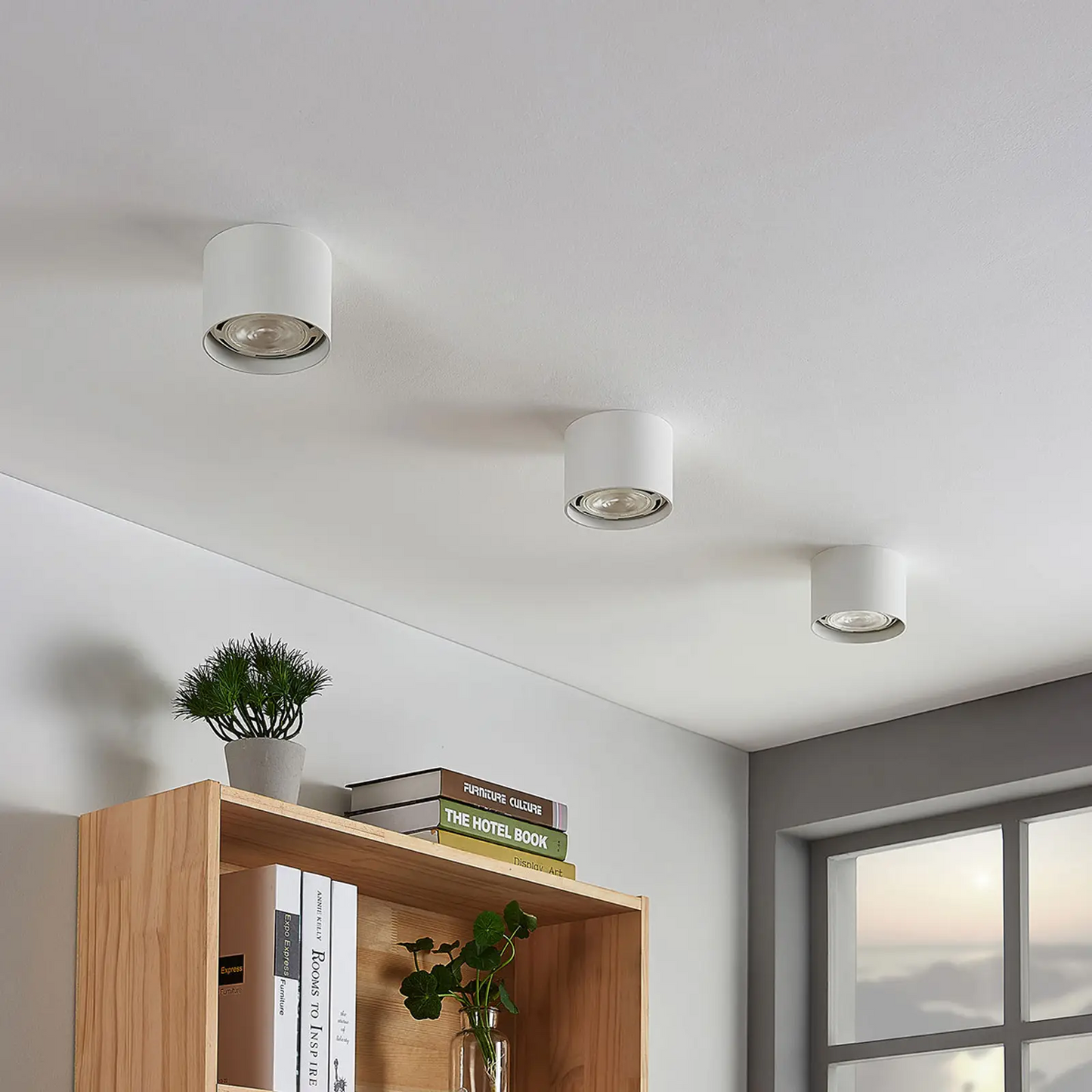 LED lubų prožektorius Mabel, apvalus, baltas