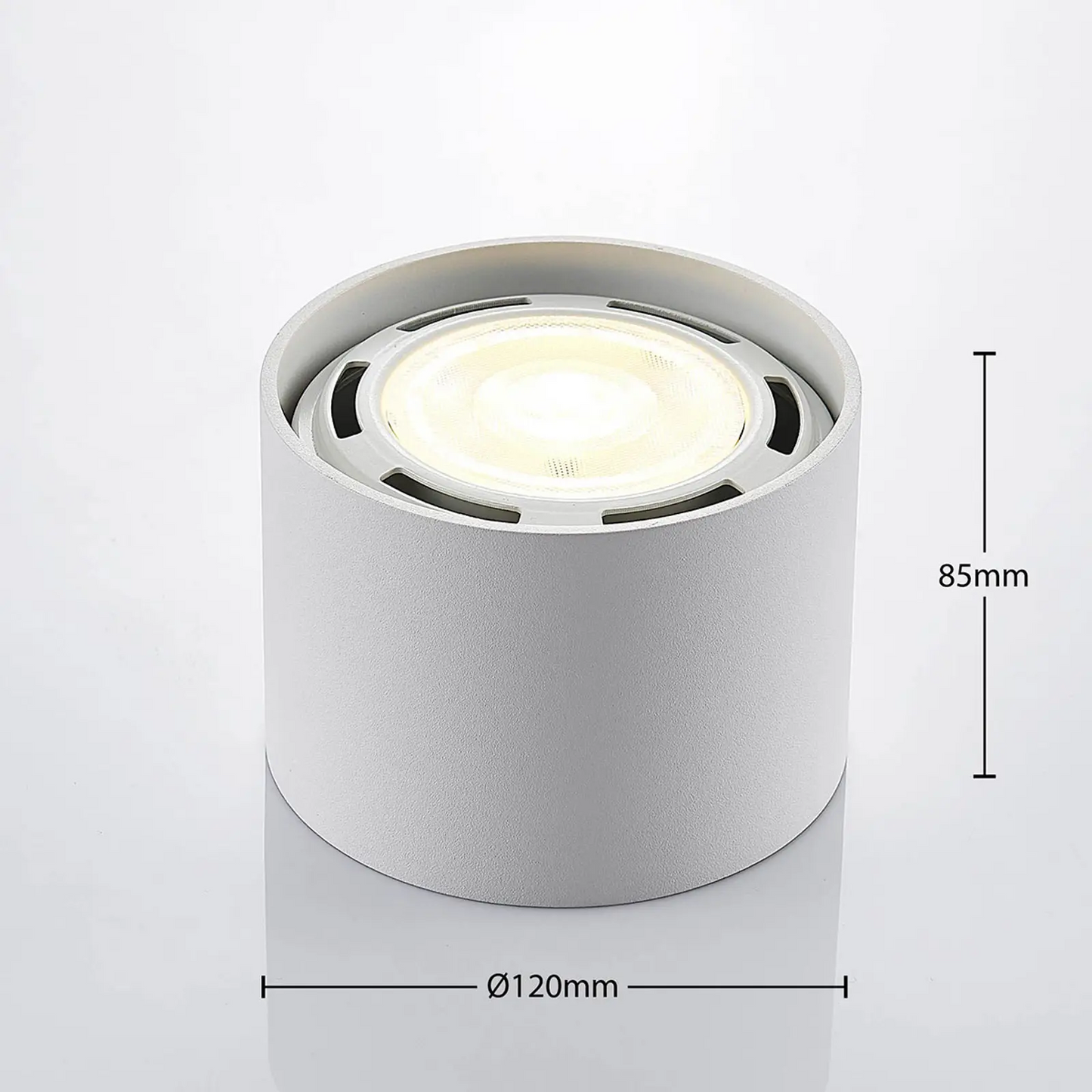 LED lubų prožektorius Mabel, apvalus, baltas