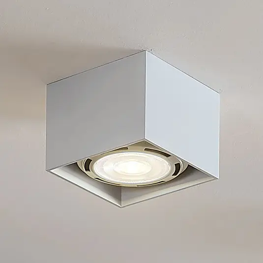 Mabel LED lubų prožektorius, kvadratinis, baltas