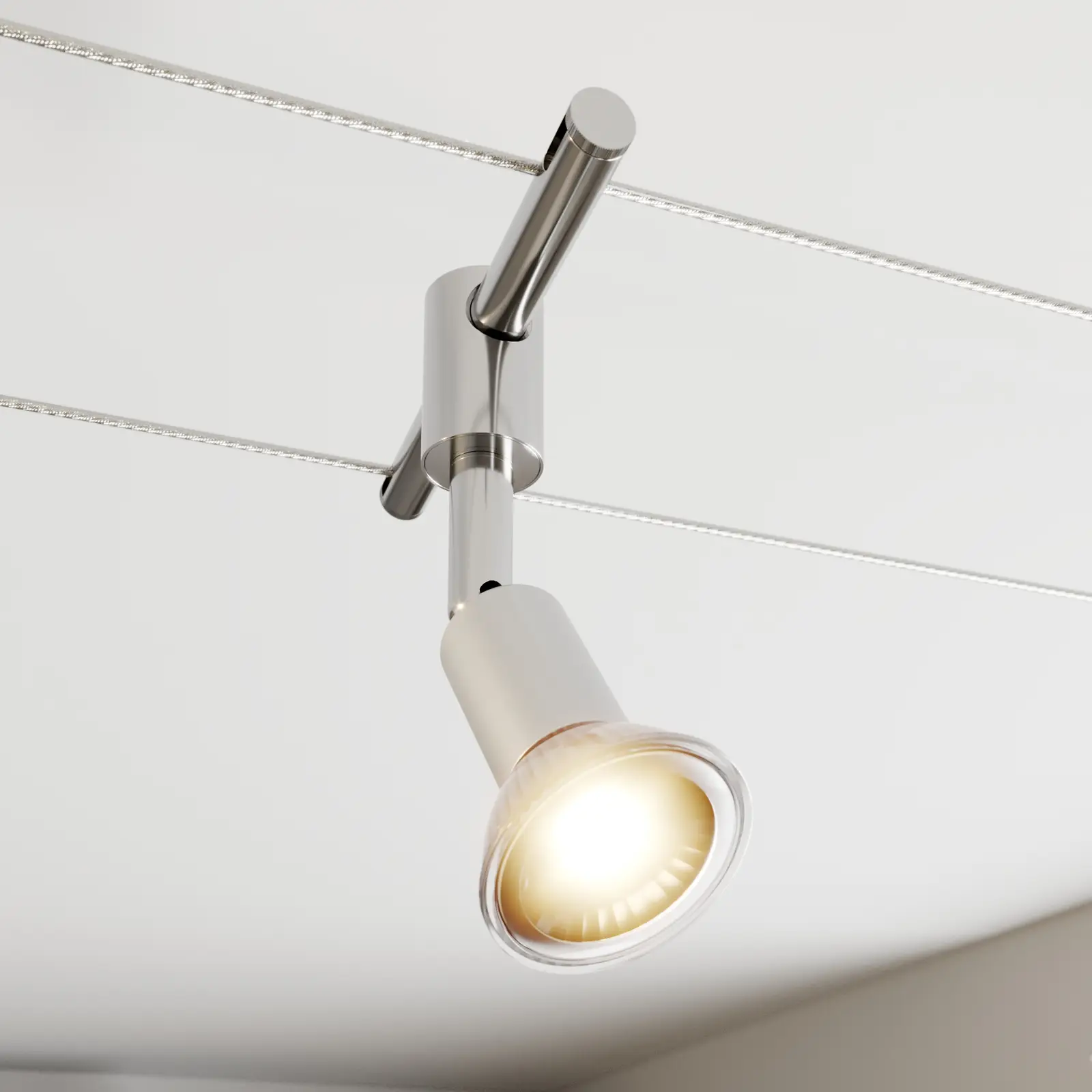 Kabelių sistema Virvė su LED prožektoriais, penkios lemputės