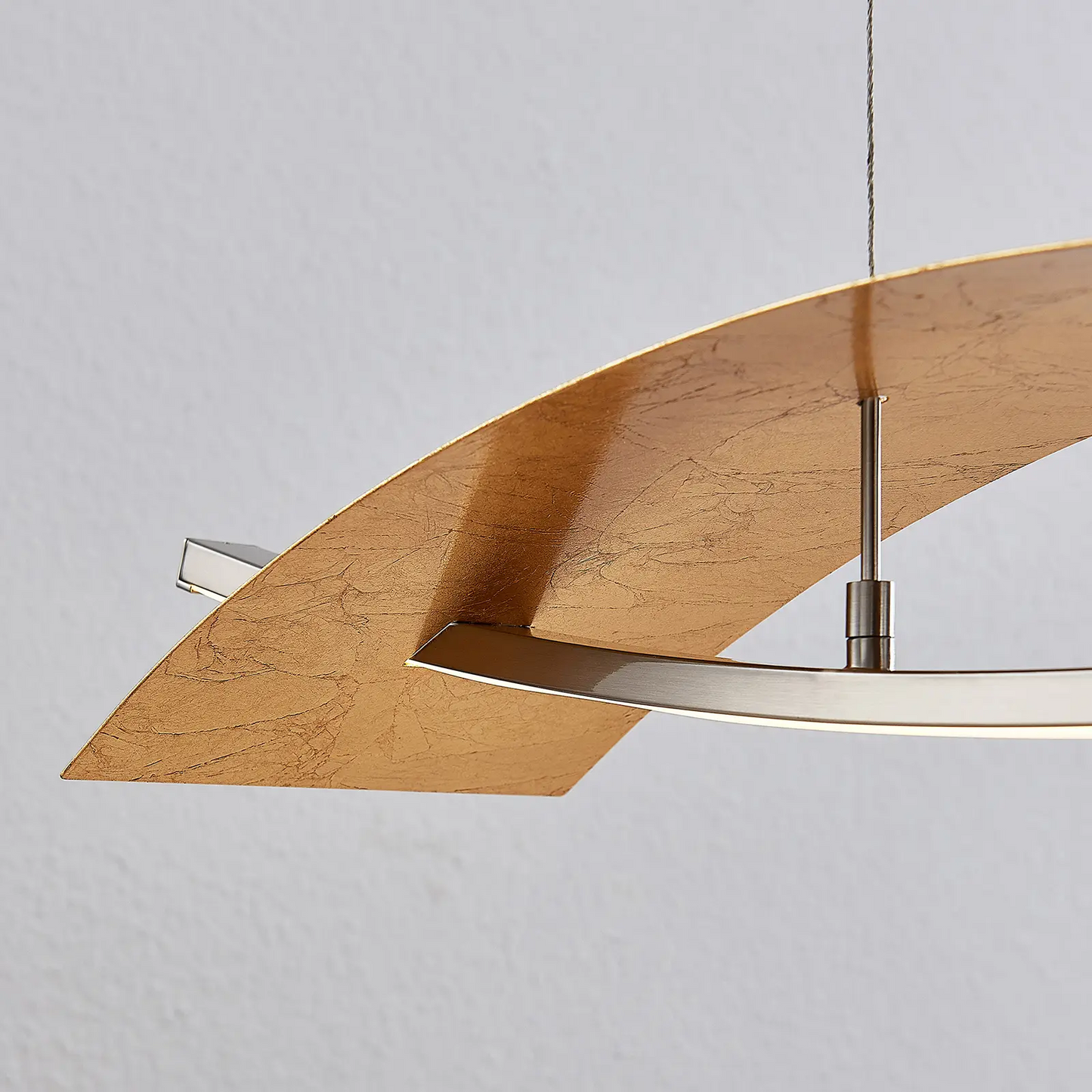 Marija LED pakabinamas šviestuvas, horizontalus dangtelis, auksinis