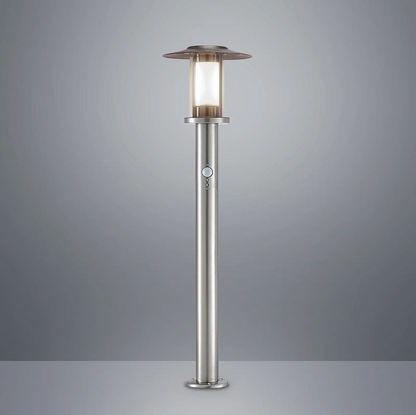 LED šviestuvas Gregory, nerūdijantis plienas, su jutikliu