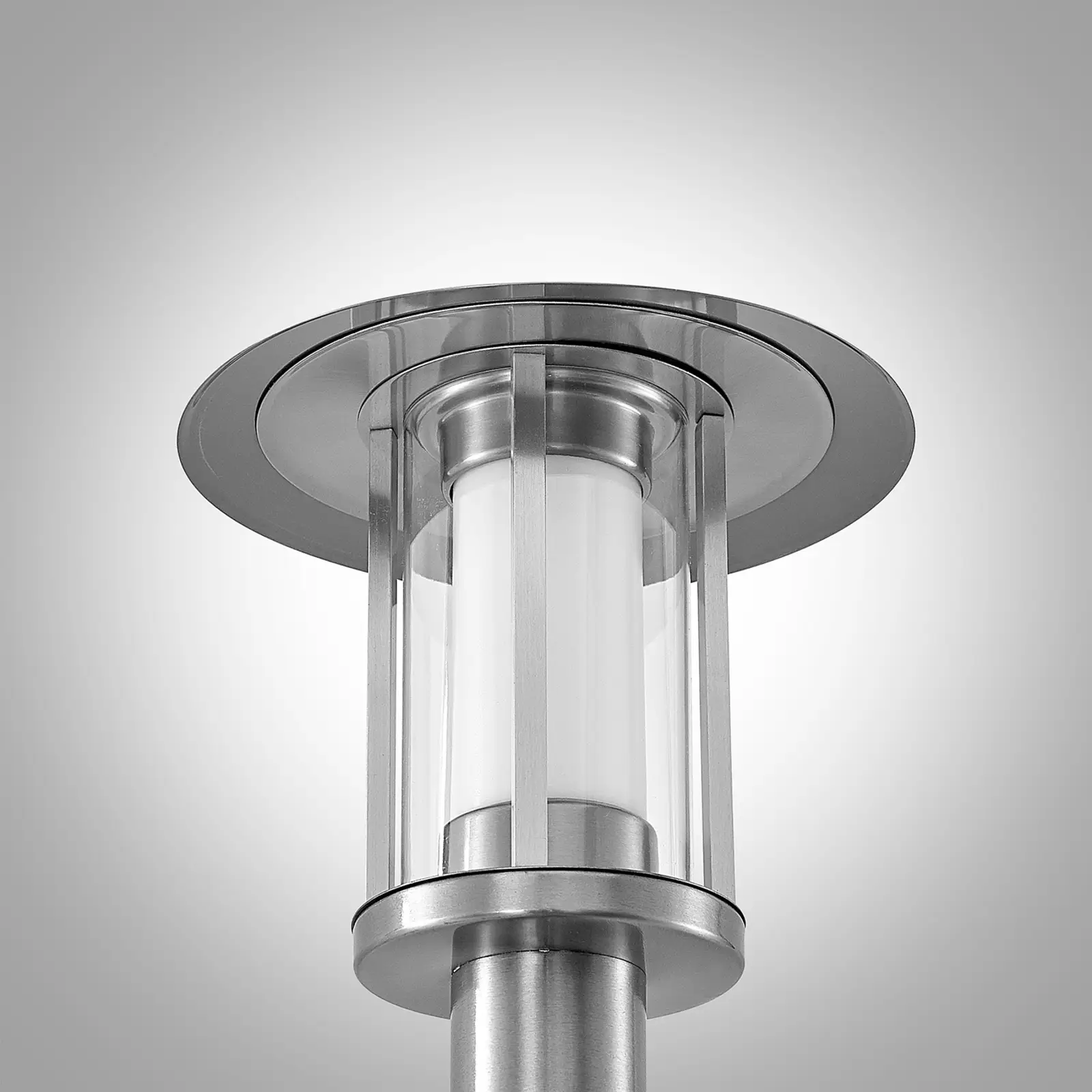 LED šviestuvas Gregory, nerūdijantis plienas, su jutikliu