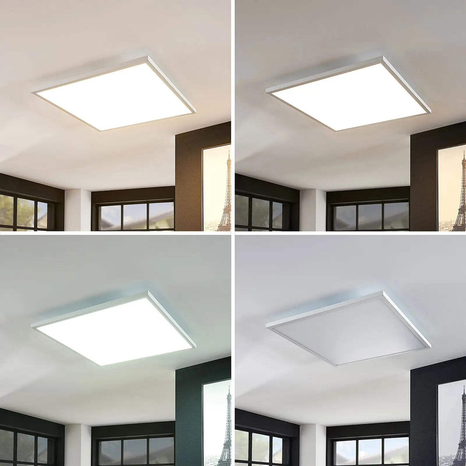 LED skydelis Brenda CCT su nuotolinio valdymo pulteliu, 60 x 60cm