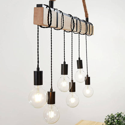 Pakabinamas šviestuvas Cintia su medžiu, šešių liepsnų