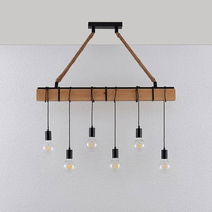 Pakabinamas šviestuvas Cintia su medžiu, šešių liepsnų