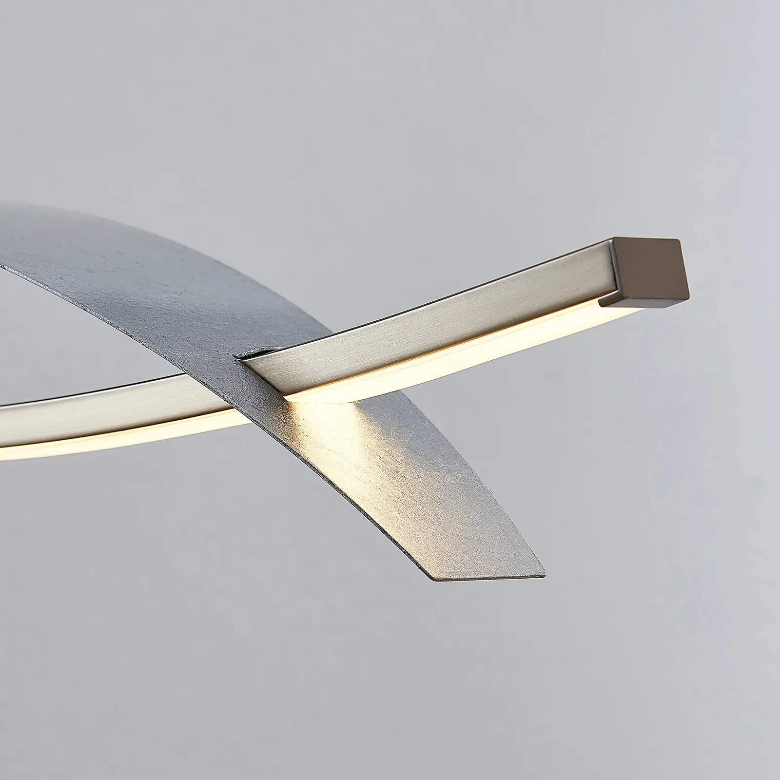 Marija LED pakabinamas šviestuvas, horizontalus dangtelis, sidabrinis