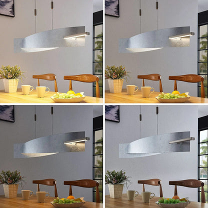 Marija LED pakabinamas šviestuvas, vertikalus gaubtas, sidabrinis