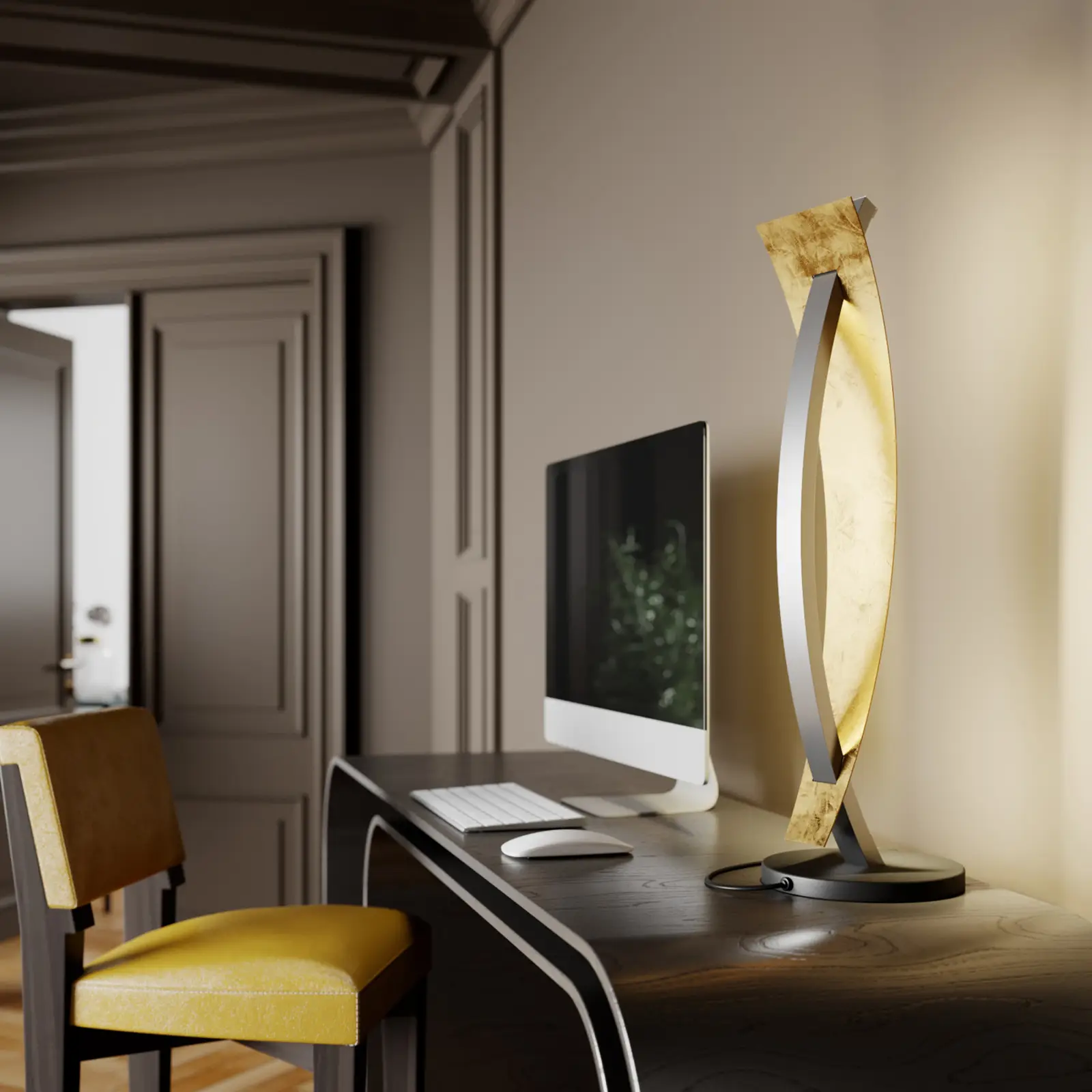 LED stalinis šviestuvas Marija juodos spalvos