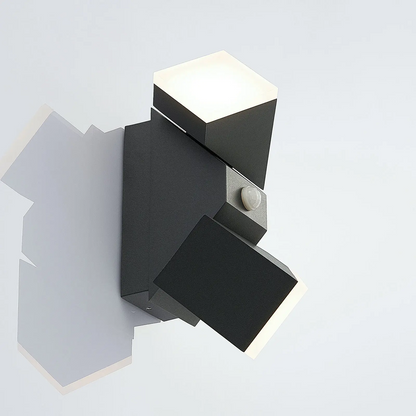 LED lauko sieninis šviestuvas Sally, 2 lemputės su jutikliu