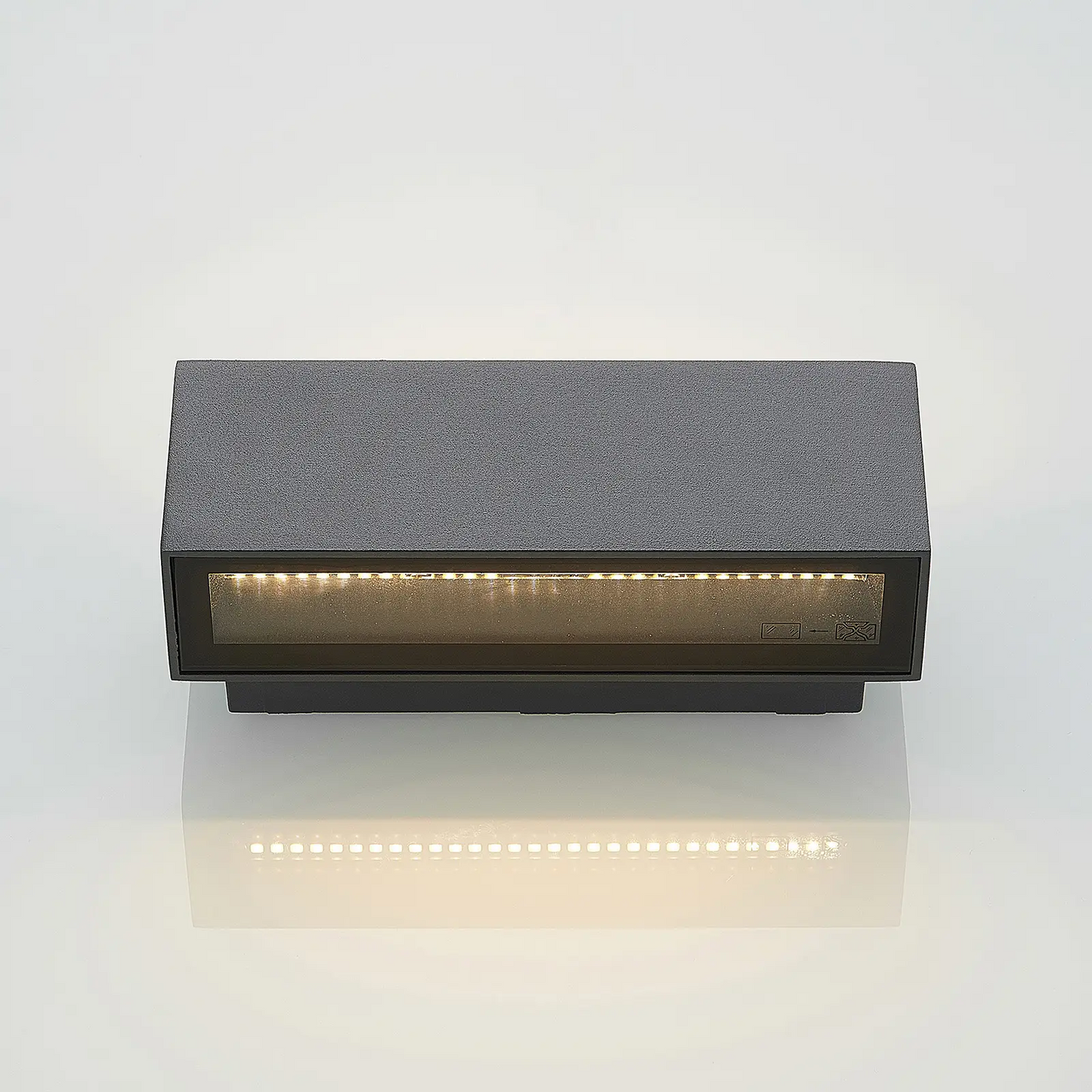 LED lauko sieninis šviestuvas Oliver, tamsiai pilkas, 18 cm