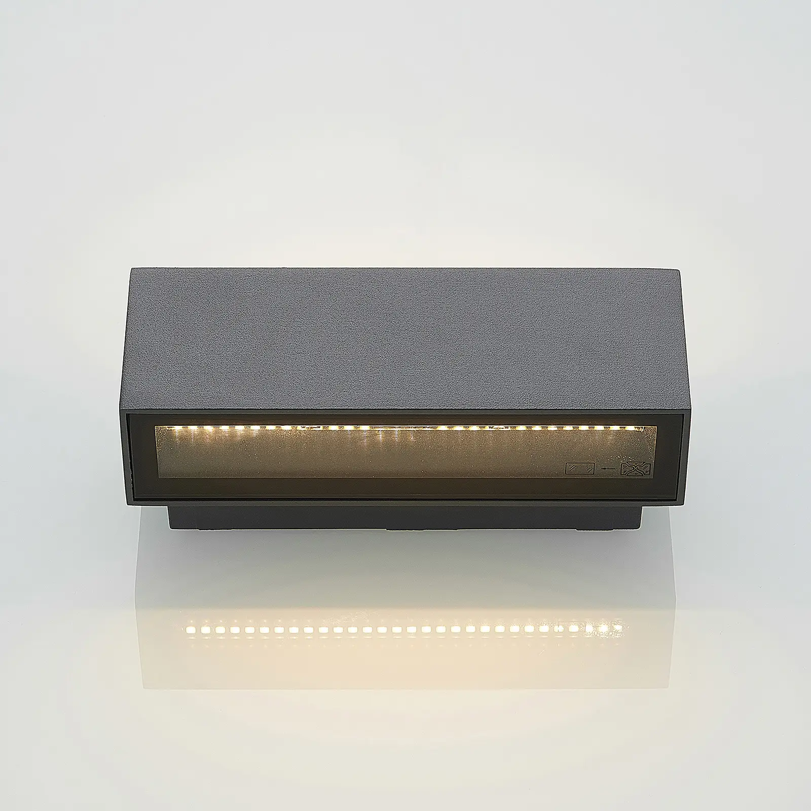 LED lauko sieninis šviestuvas Oliver, tamsiai pilkas, 18 cm