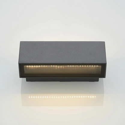 LED lauko sieninis šviestuvas Oliver, tamsiai pilkas, 18 cm