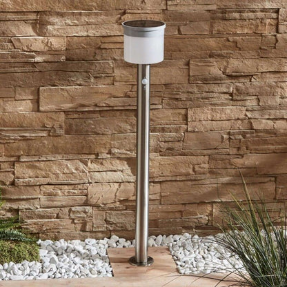 Cathleen LED saulės kelio šviestuvas, nerūdijantis plienas