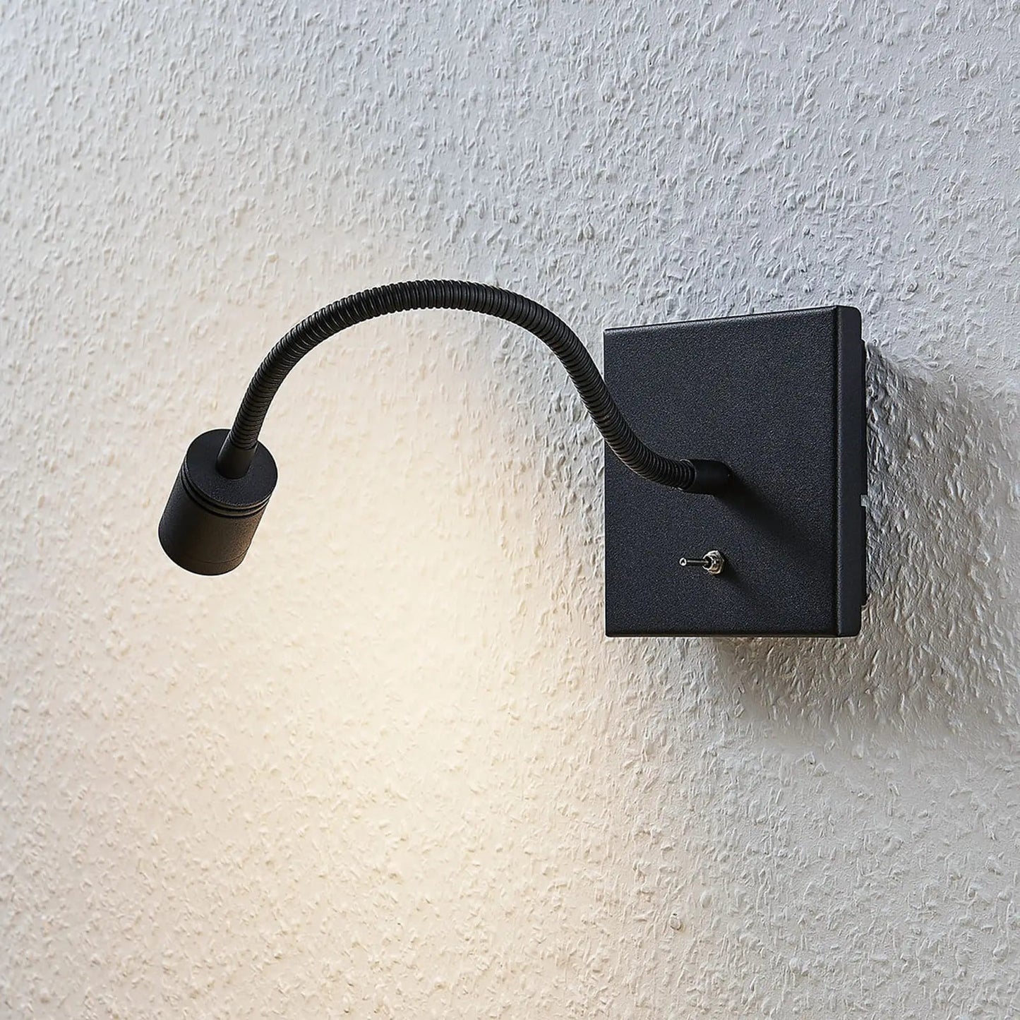 Mayar LED sieninis skaitymo šviestuvas su lanksčia rankena, juodas