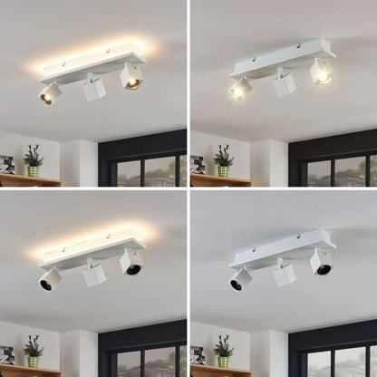 LED lubinis šviestuvas Taly, 3 balti prožektoriai