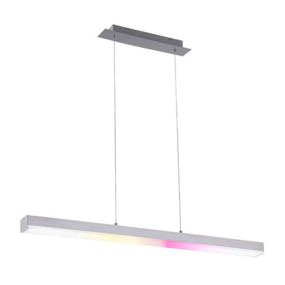 LED pakabinamas šviestuvas Keyan, WiZ, kvadratinis, pailgas, nikelio