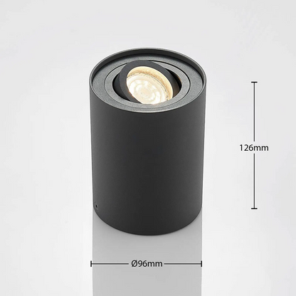 Antracito spalvos GU10 apatinis šviestuvas Tiberius