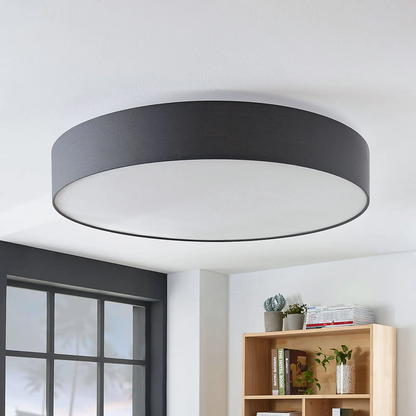 Medžiaginis lubinis šviestuvas Gordana pilkos spalvos, 98 cm