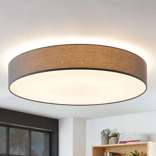 Medžiaginis lubinis šviestuvas Gordana pilkos spalvos, 98 cm