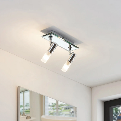 Vonios sieninis prožektorius Zela, 2 liepsnos chromo