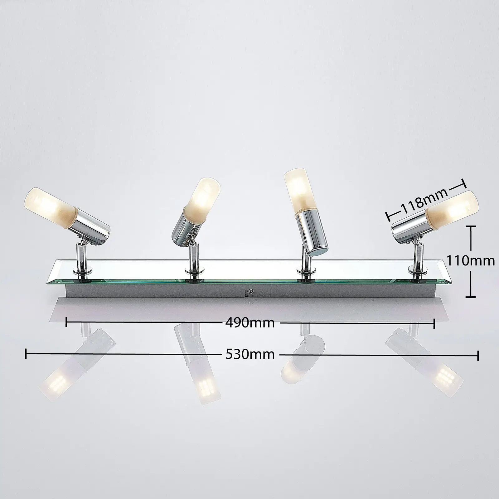 Vonios prožektorius Zela, 4 liepsnos, 53 cm ilgio