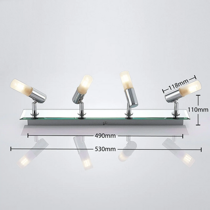 Vonios prožektorius Zela, 4 liepsnos, 53 cm ilgio