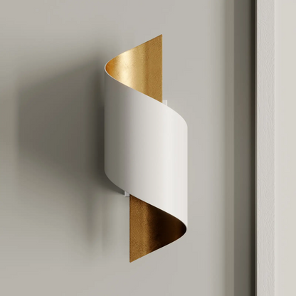 Metalinis LED sieninis šviestuvas Desirio, balto aukso