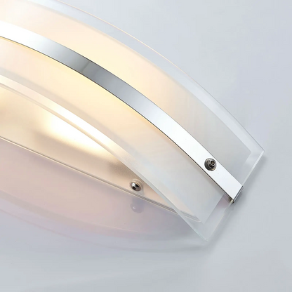 LED sieninis šviestuvas Zinka iš stiklo, 37,5 cm