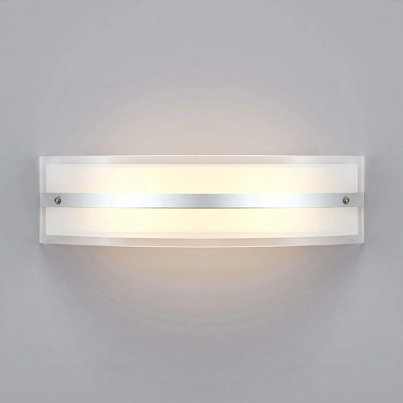 LED sieninis šviestuvas Zinka iš stiklo, 37,5 cm